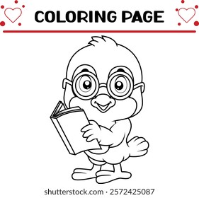 cute blue bird coloring page for kids