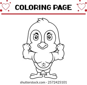 cute blue bird coloring page for kids
