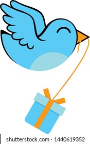 Cute blue bird vector for your logo