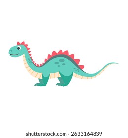 Cute blue brachiosaurus adorable dinosaurs characters illustration