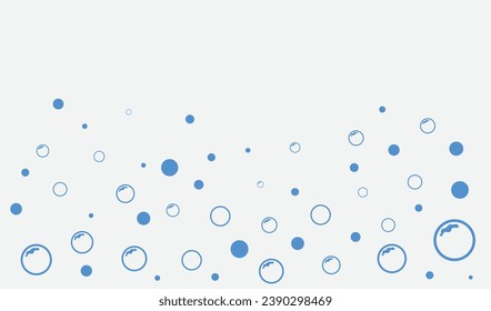 cute blue bubble background template