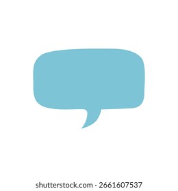 cute blue bubble speech design element