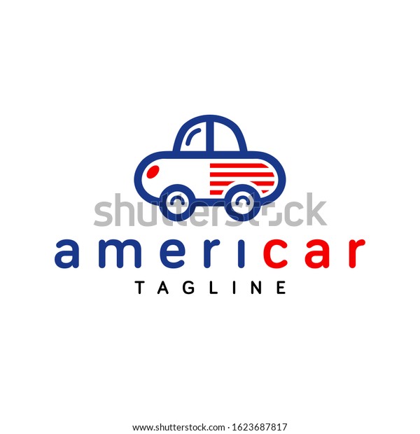 blue white red stripe car logo