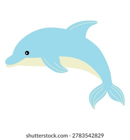 Cute Blue Cartoon Dolphin