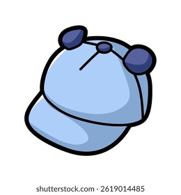 cute blue cartoon kids hat with ears