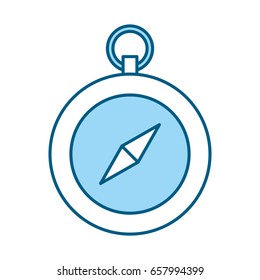 cute blue compass cartoon