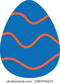 Cute Blue Oaster Egg Minimalist Flache Vektorgrafik