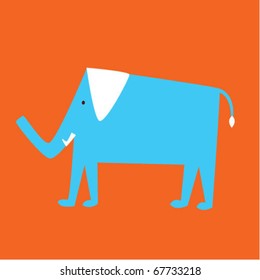 cute blue elephant