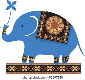 Cute Blue Elephant