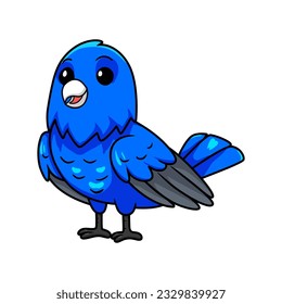 Cute blue factor canary cartoon