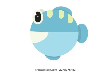 cute blue fish like circle