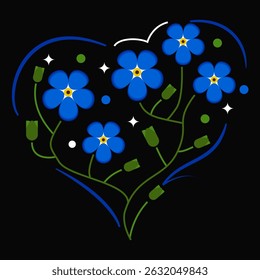 Lindas flores y hojas
