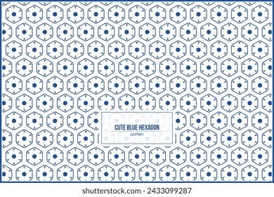 cute blue hexagon pattern for modern background cover