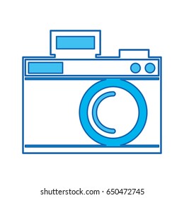 cute blue icon camera cartoon