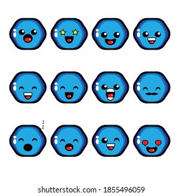 Cute blue jelly stock illustration design