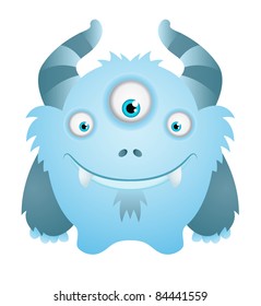 Cute Blue Monster