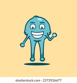 Cute Blue Monster Alien Halloween
