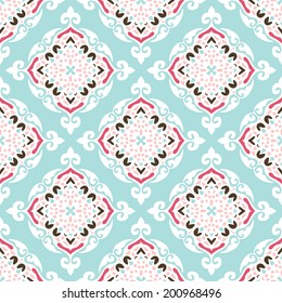 Cute Blue Seamless abstract tiled pattern vector