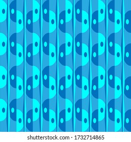 cute blue seamless pattern with semi circles