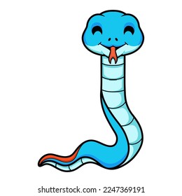 Caricatura de la víbora de la serpiente azul