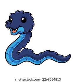 Caricatura de la víbora del arbusto espinoso azul