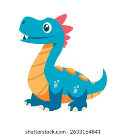 Cute blue water dinosaur adorable dinosaurs characters illustration