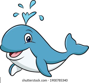 Cute Blue Whale Cartoon illustration