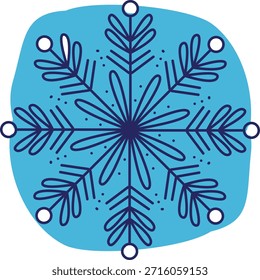 Design de floco de neve de inverno azul bonito