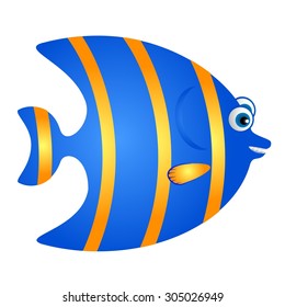 Cute Blue and Yellow Fish
