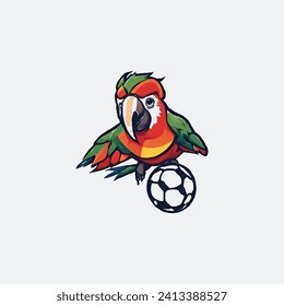 Cute blue and yellow parrot vector image