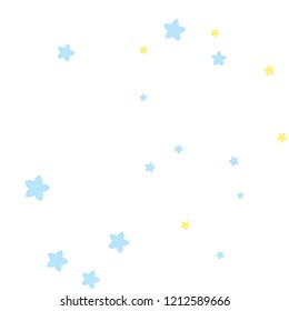 Cute blue and yellow pattern in small flower. Little cute flowers. White background. Ditsy floral background. The elegant the template for fashion prints.