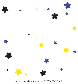 Cute blue and yellow pattern in small flower. Little cute flowers. White background. Ditsy floral background. The elegant the template for fashion prints.