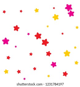 Cute blue and yellow pattern in small flower. Little cute flowers. White background. Ditsy floral background. The elegant the template for fashion prints.