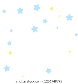 Cute blue and yellow pattern in small flower. Little cute flowers. White background. Ditsy floral background. The elegant the template for fashion prints.