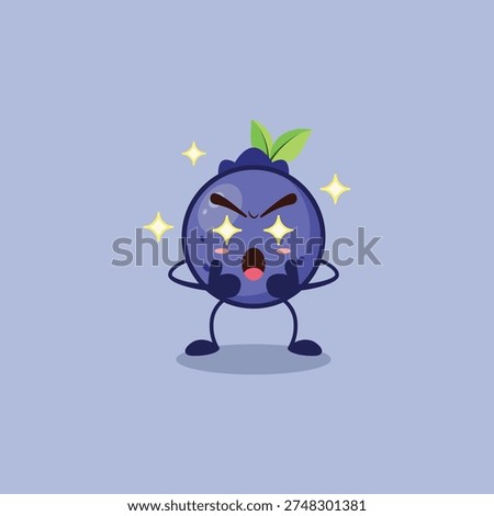 The cute Blueberry character is extremely impressed with your outstanding work