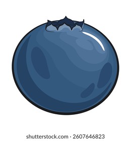 Cute blueberry fruit vektor illustration, work of hand drawn