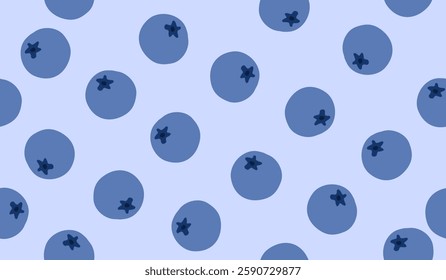 Cute blueberry fruits pattern background vector design