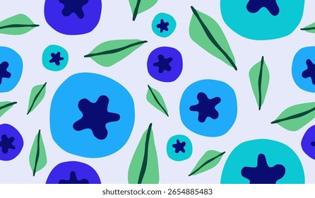 Diseño lindo del Vector del fondo del patrón de las frutas del arándano