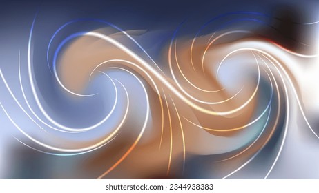 Cute blurred background with swirls and wavy stripes. A great background for social media pages, posters, presentations, outdoor advertising and your other projects. Vector.