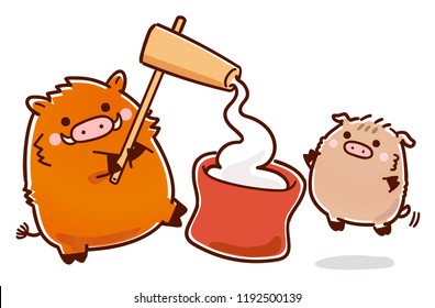 Cute boar character