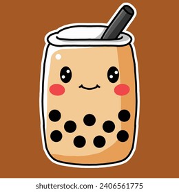 CUTE BOBA CHARACTER VECTOR ILLUSTRATION
