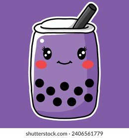 CUTE BOBA CHARACTER VECTOR ILLUSTRATION