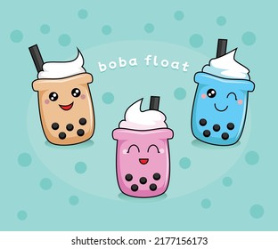 Vector flotante de hielo CUte Boba