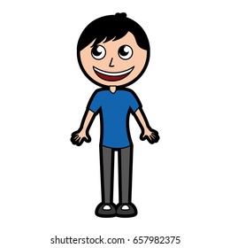 cute body man cartoon