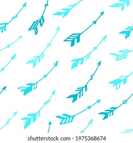 Cute boho arrows graphic seamless pattern. Ethnic scandinavian design. Indigenous indian motif. Doodle arrows illustration. Kids clothes textile print patter. Hunting objects.