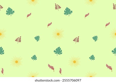 Cute boho cartoon watercolor hand drawn elements embroidery seamless pattern. Perfect decorative design for fabric, clothing, texture, ornament, wallpaper, interior, background, decoration, nursery