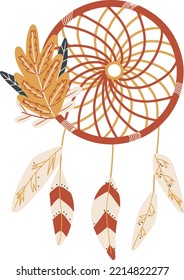 Cute boho Traumfänger handgezeichnet boho Illustration