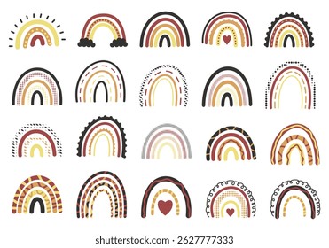 Cute Boho Rainbow Element Set