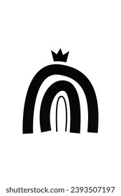 Elementos de arco iris de boho. Decoración de colores neutros y pastel para el diseño de la guardería. Elemento de diseño del arco iris de Boho