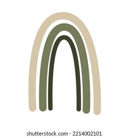 El arcoiris lindo. Diseño plano. Aislado sobre fondo blanco. Elemento de diseño imprimible. Para banner, afiche, aplicación, invitación, ducha de bebé, plantilla.